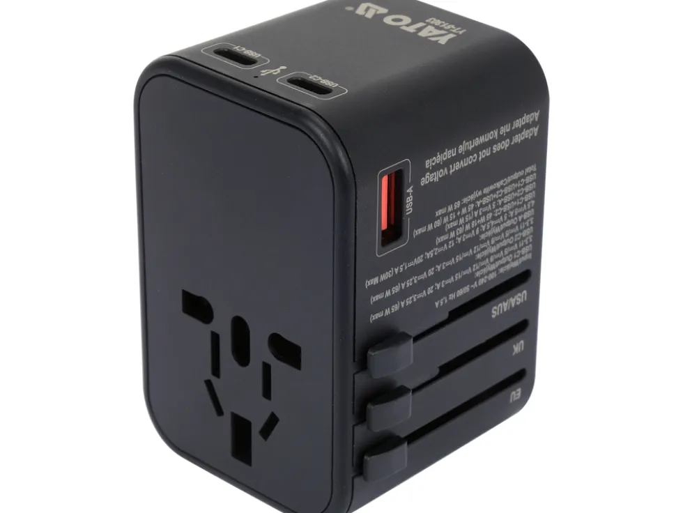 ADAPTER PODRÓŻNY DO PONAD 150 KRAJÓW USB-C PD 65W