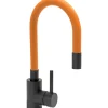 BATERIA ZLEW. 'BLACK FLEXIBLE' POMARAŃCZOWA