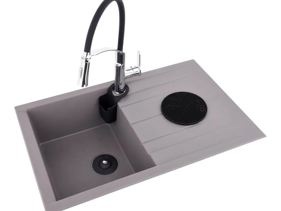 BATERIA ZLEWOZMYWAKOWA Z ELASTYCZNĄ WYLEWKĄ FLEXIBLE 2-BLACK