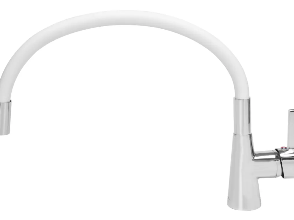BATERIA ZLEWOZMYWAKOWA Z ELASTYCZNĄ WYLEWKĄ- 'FLEXIBLE' WHITE