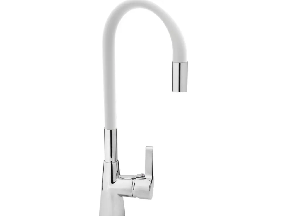 BATERIA ZLEWOZMYWAKOWA Z ELASTYCZNĄ WYLEWKĄ- 'FLEXIBLE' WHITE