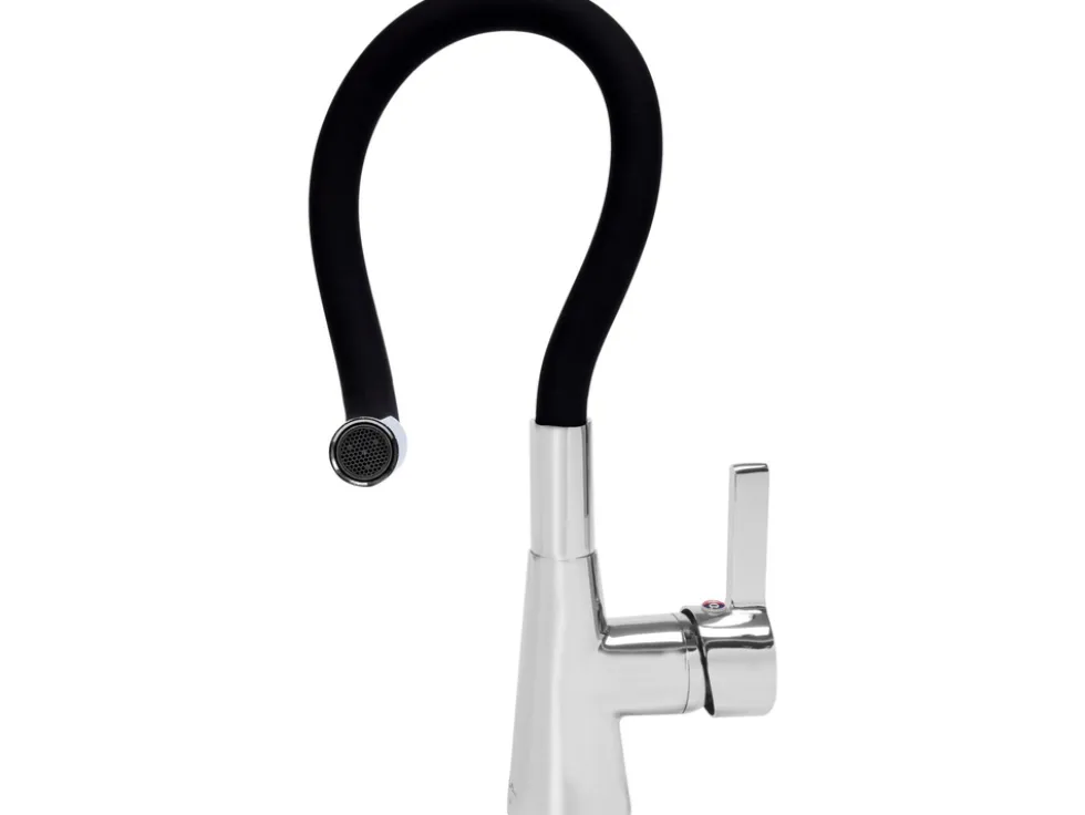 BATERIA ZLEWOZMYWAKOWA Z ELASTYCZNĄ CZARNĄ WYLEWKĄ- 'FLEXIBLE' BLACK
