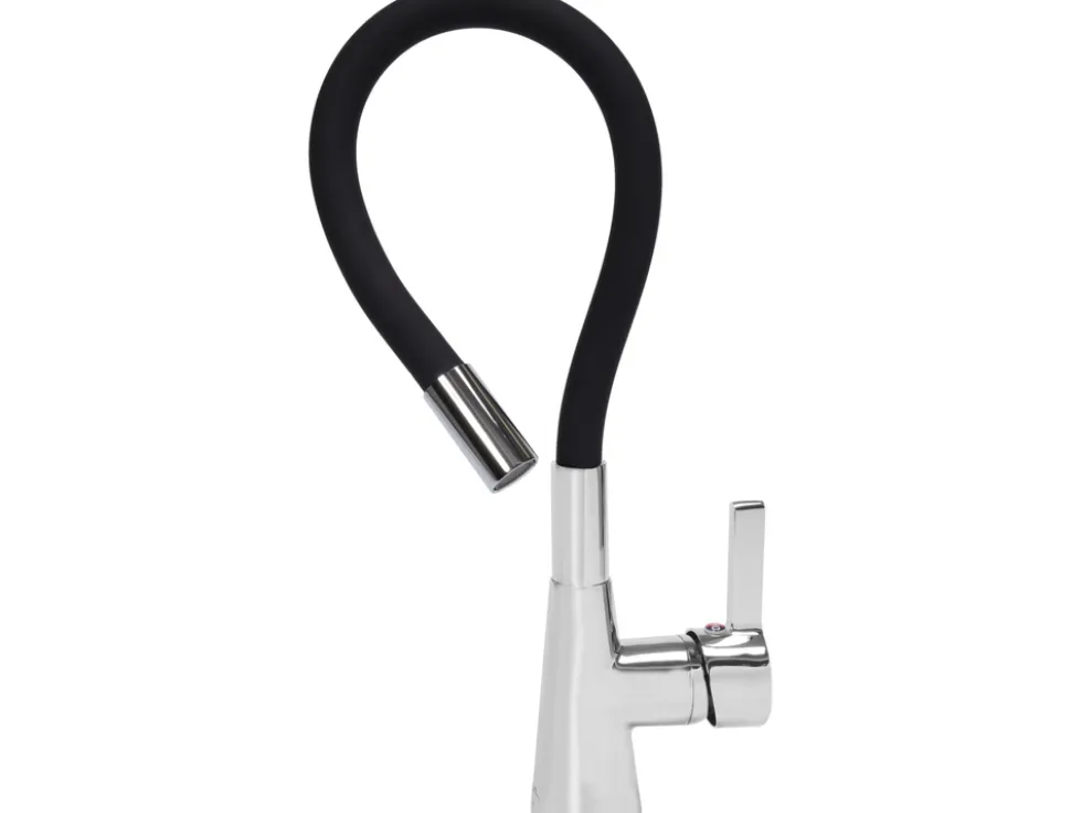 BATERIA ZLEWOZMYWAKOWA Z ELASTYCZNĄ CZARNĄ WYLEWKĄ- 'FLEXIBLE' BLACK