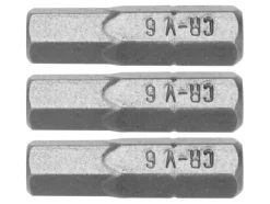 BITY 1/4"X25 MM HEX H6 3 SZT