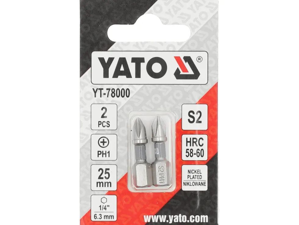 BITY 1/4"X25 MM PH1 2 SZT NI
