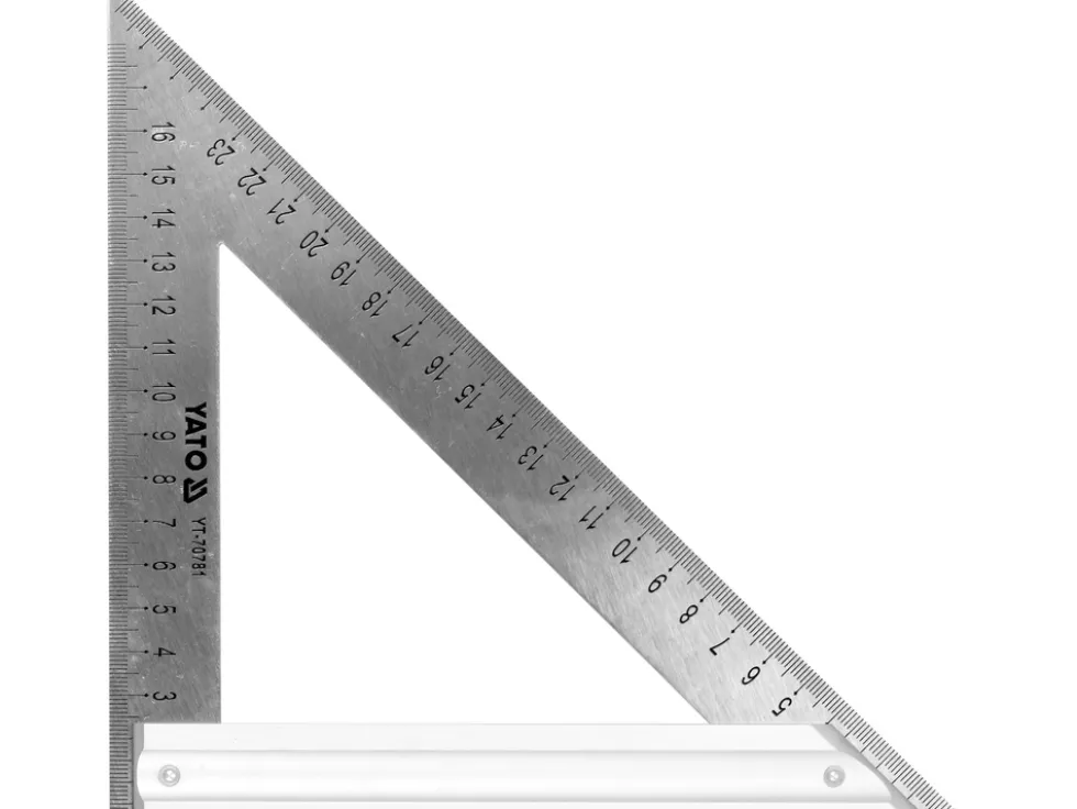 EKIERKA METALOWA 270 MM ZE STOPKĄ