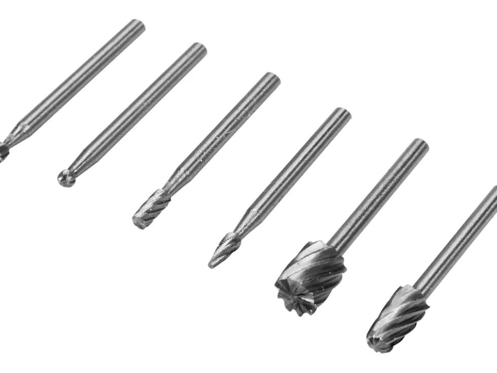 FREZY HSS DO MINISZLIFIEREK, 6 SZT., UCHWYT 3,2 MM