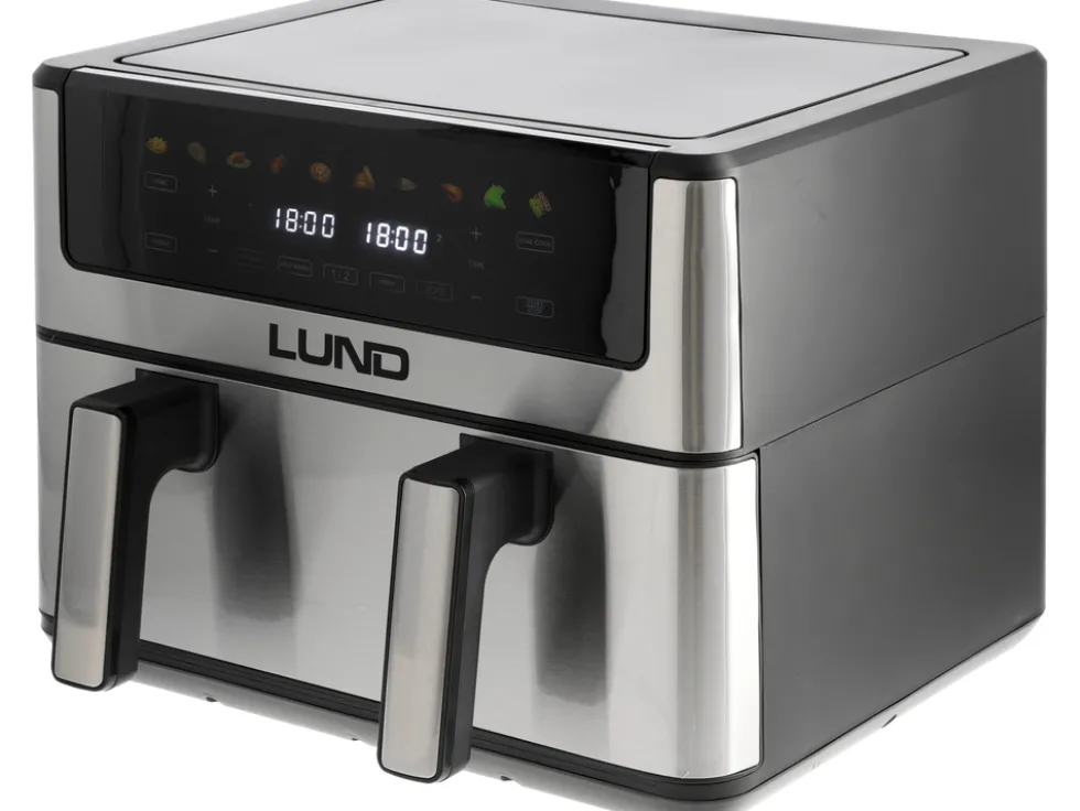 FRYTKOWNICA BEZTŁUSZCZOWA AIR FRYER 2600W 10L STAL NIERDZEWNA, CZARNA