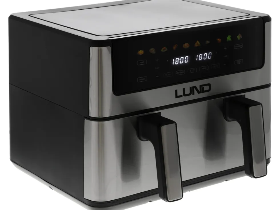 FRYTKOWNICA BEZTŁUSZCZOWA AIR FRYER 2600W 10L STAL NIERDZEWNA, CZARNA