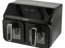 FRYTKOWNICA BEZTŁUSZCZOWA AIR FRYER 2200W 4L+4L CZARNA