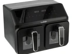 FRYTKOWNICA BEZTŁUSZCZOWA AIR FRYER 2200W 4L+4L CZARNA