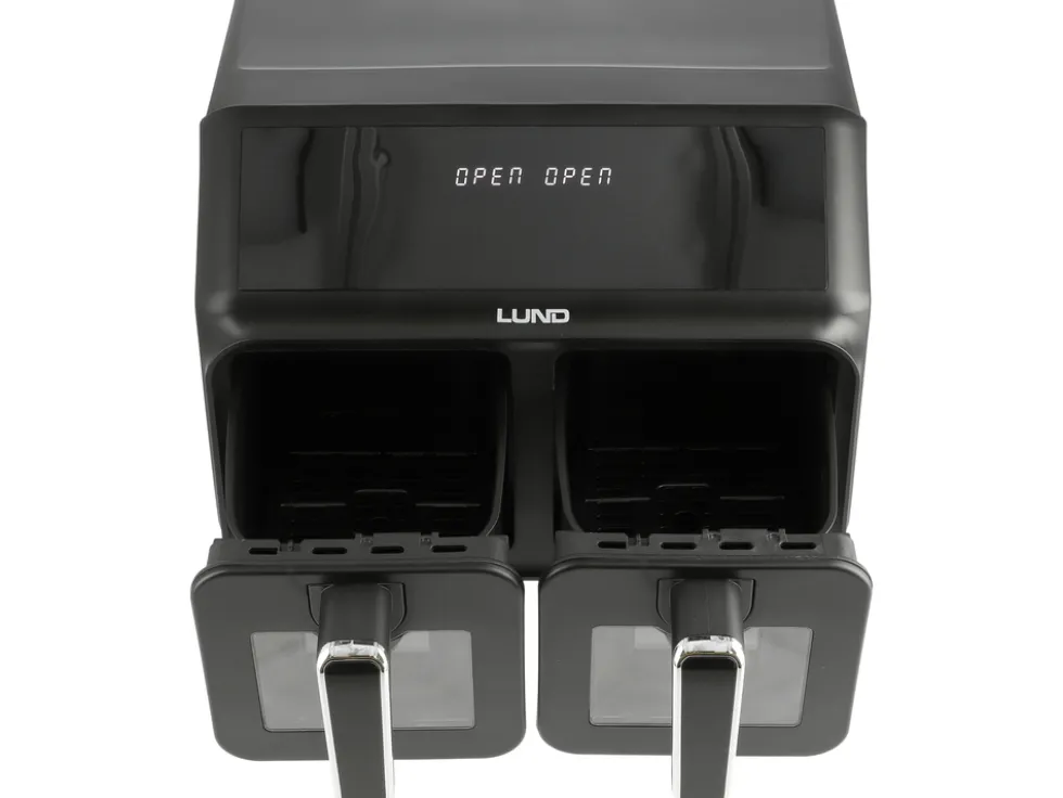 FRYTKOWNICA BEZTŁUSZCZOWA AIR FRYER 2200W 4L+4L CZARNA