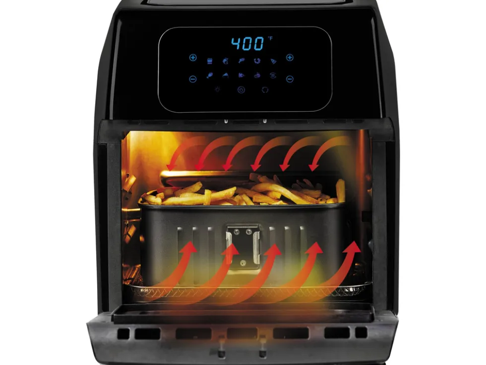 FRYTKOWNICA BEZTŁUSZCZOWA AIR FRYER (PIEKARNIK) 1800W 12L CZARNA