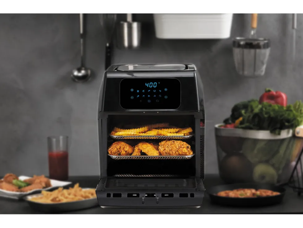 FRYTKOWNICA BEZTŁUSZCZOWA AIR FRYER (PIEKARNIK) 1800W 12L CZARNA