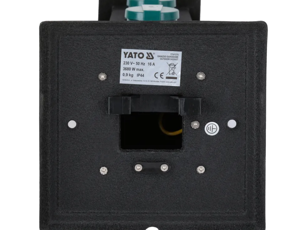 GNIAZDO OGRODOWE SŁUPEK STAL IP44 4X230V