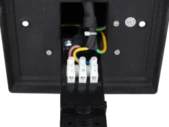 GNIAZDO OGRODOWE SŁUPEK STAL IP44 2X230V Z PROGRAMATOREM