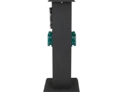 GNIAZDO OGRODOWE SŁUPEK STAL IP44 2X230V Z PROGRAMATOREM