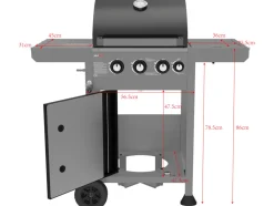GRILL GAZOWY 3+1 ŻELIW RUSZT, 11,5KW