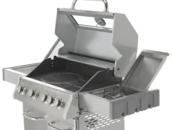 GRILL GAZOWY ITAMI 4+1 STAL NIERDZEWNA 14,2KW, Z SZYBĄ