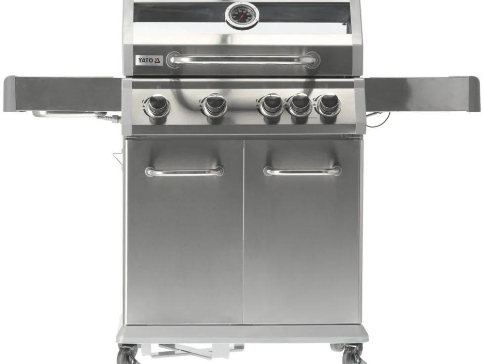 GRILL GAZOWY ITAMI 4+1 STAL NIERDZEWNA 14,2KW, Z SZYBĄ