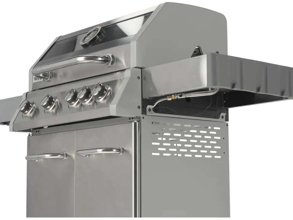 GRILL GAZOWY ITAMI 4+1 STAL NIERDZEWNA 14,2KW, Z SZYBĄ