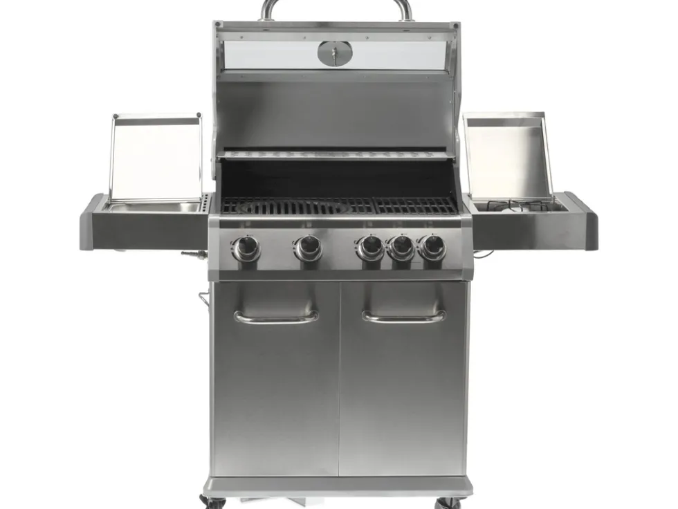 GRILL GAZOWY ITAMI 4+1 STAL NIERDZEWNA 14,2KW, Z SZYBĄ