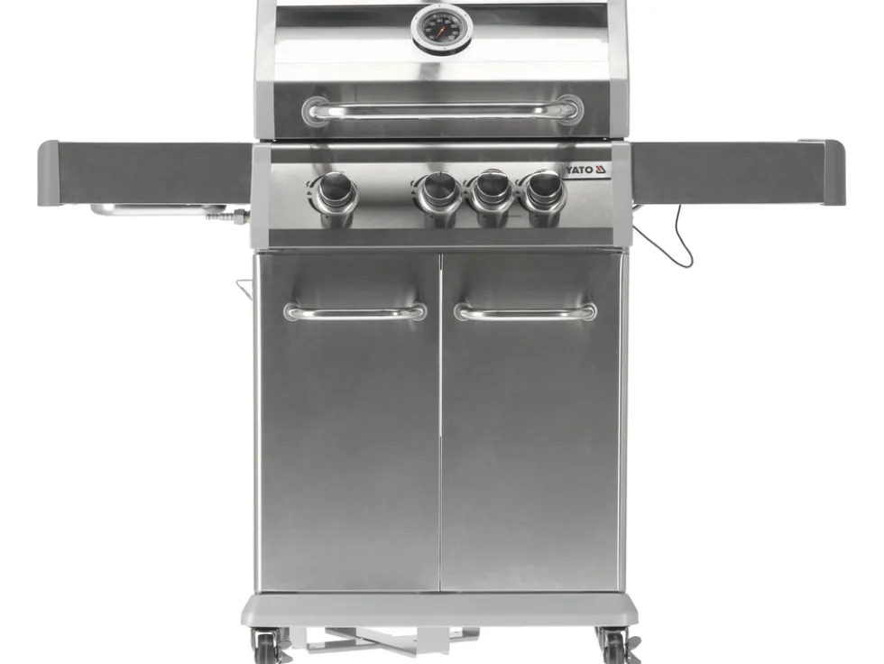 GRILL GAZOWY ITAMI 3+1 STAL NIERDZEWNA 11,5KW, Z SZYBĄ