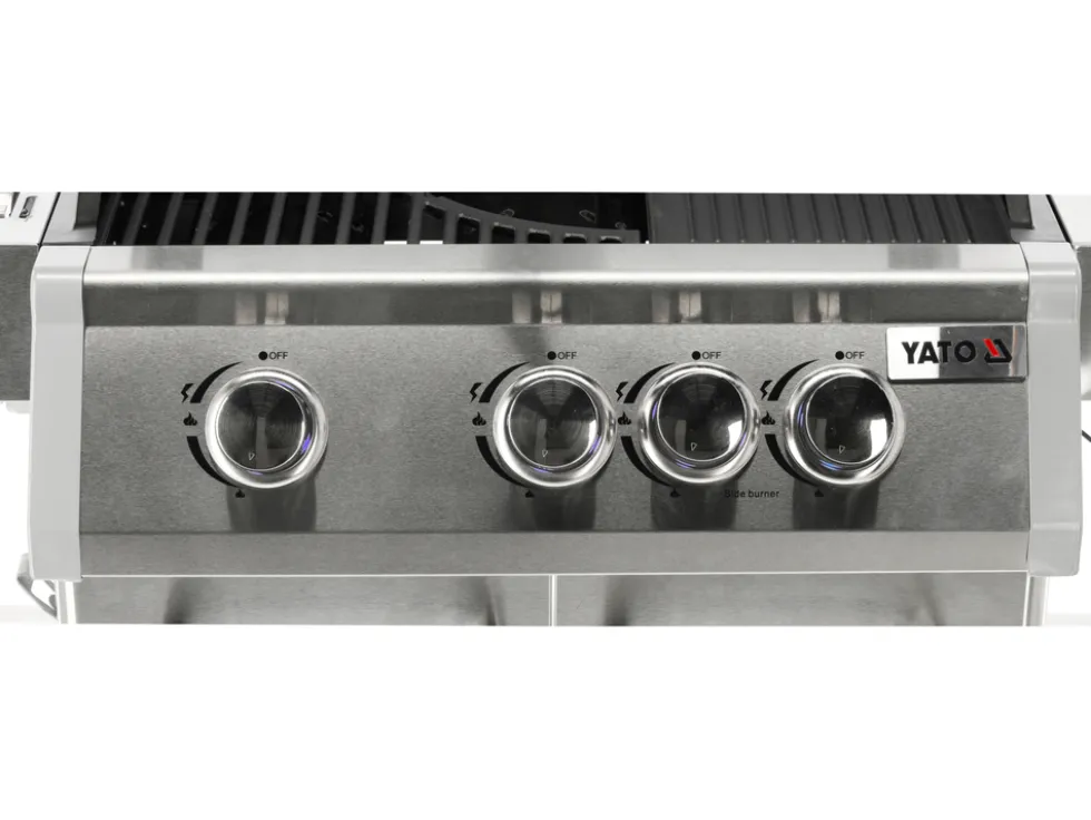 GRILL GAZOWY ITAMI 3+1 STAL NIERDZEWNA 11,5KW, Z SZYBĄ