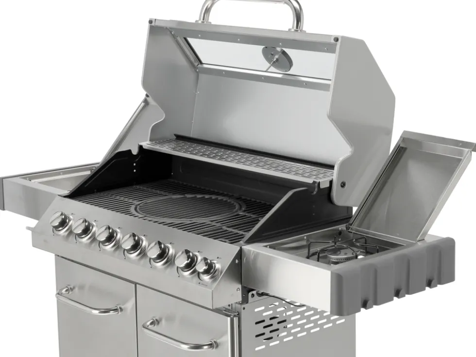 GRILL GAZOWY ITAMI 6+1 STAL NIERDZEWNA 20,5KW, Z SZYBĄ