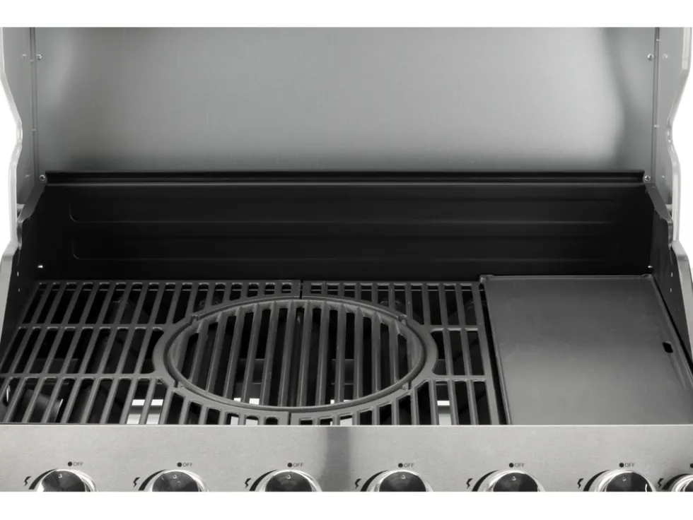 GRILL GAZOWY ITAMI 6+1 STAL NIERDZEWNA 20,5KW, Z SZYBĄ