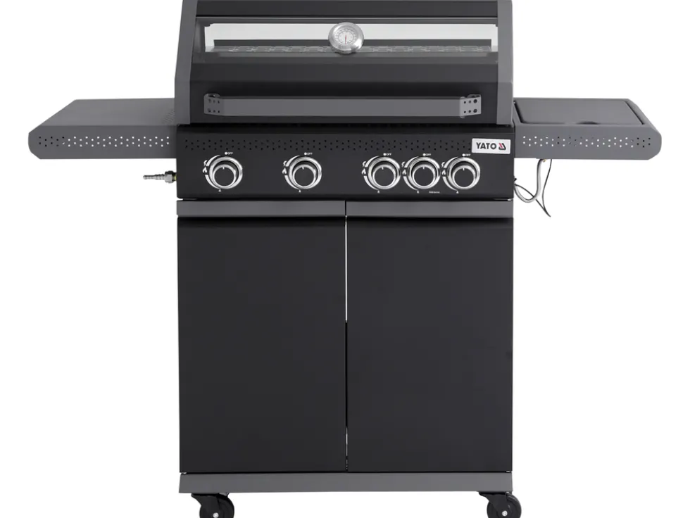 GRILL GAZOWY OKAYA 4+1, 14,2KW, Z SZYBĄ