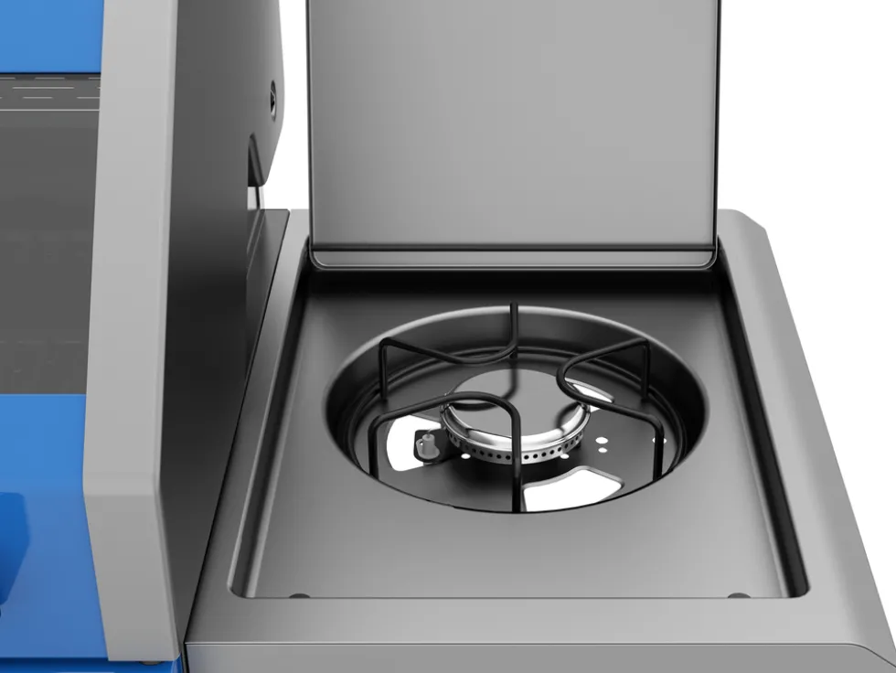 GRILL GAZOWY OKAYA 4+1, 14,2KW, Z SZYBĄ, NIEBIESKI