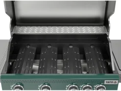 GRILL GAZOWY OKAYA 4+1, 14,2KW, Z SZYBĄ, ZIELONY