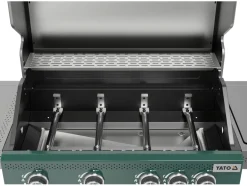GRILL GAZOWY OKAYA 4+1, 14,2KW, Z SZYBĄ, ZIELONY