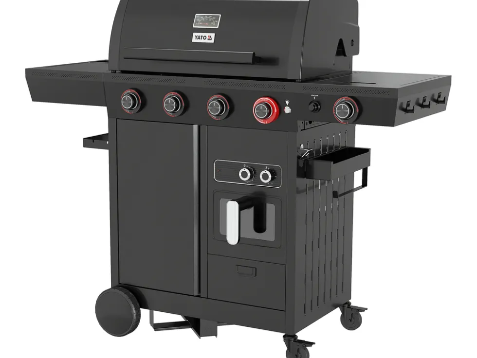 GRILL GAZOWY 4+1 Z FRYTKOWNICĄ BEZTŁUSZCZOWĄ, 16KW