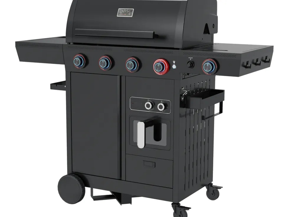 GRILL GAZOWY 4+1 Z FRYTKOWNICĄ BEZTŁUSZCZOWĄ, 16KW
