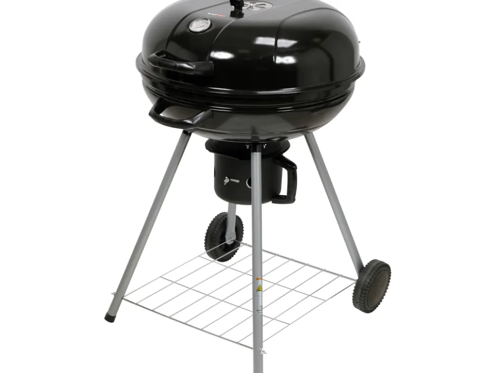 GRILL OGRODOWY WĘGLOWY OKRĄGŁY Z POKRYWĄ, ŚREDNICA 54 CM