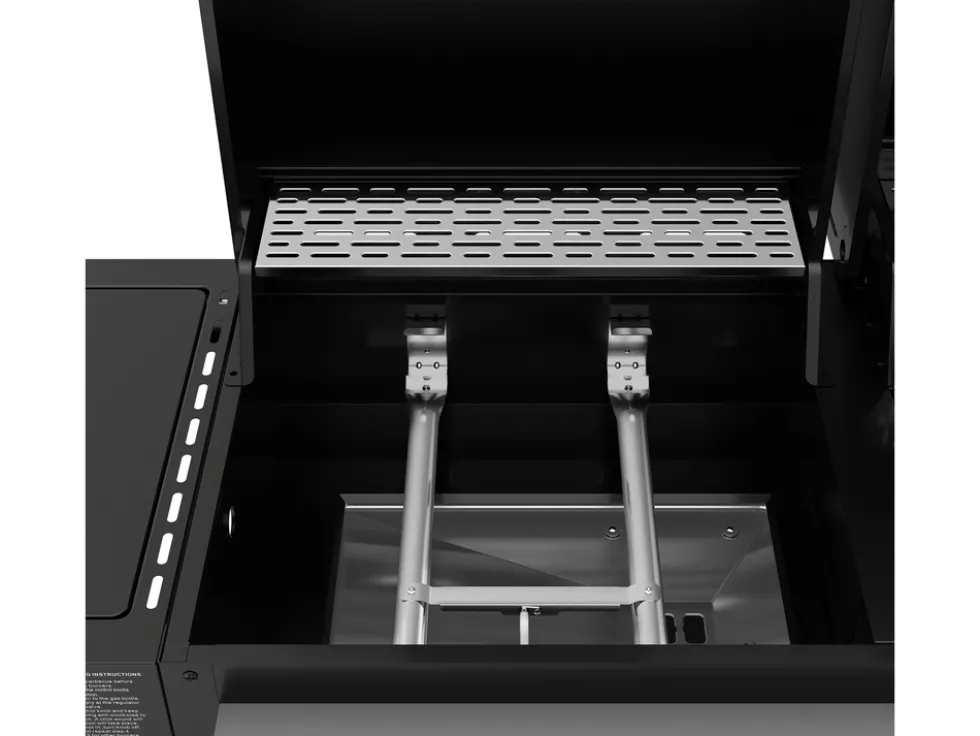 GRILL 4W1, GAZOWY + WĘGLOWY + WĘDZARNIA + PALNIK BOCZNY, 8,5KW