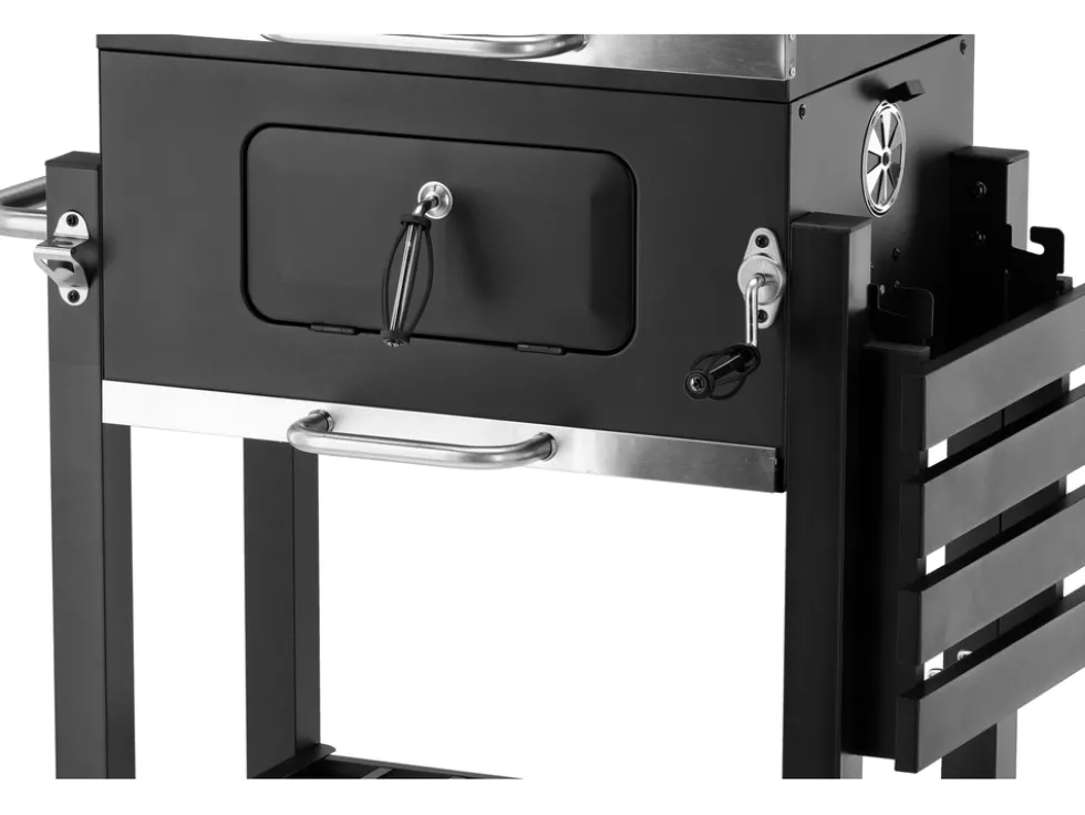 GRILL WĘGLOWY DELUXE, ŻELIWNY RUSZT 54X37CM
