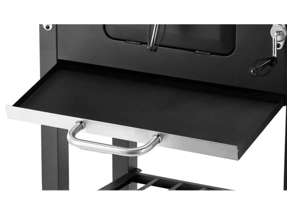 GRILL WĘGLOWY DELUXE, ŻELIWNY RUSZT 54X37CM