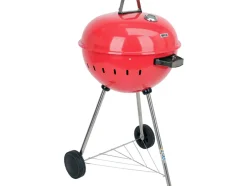 GRILL WĘGLOWY OKRĄGŁY 54CM CZERWONY