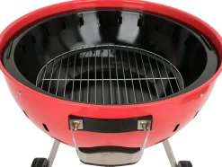 GRILL WĘGLOWY OKRĄGŁY 54CM CZERWONY