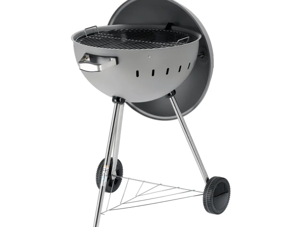 GRILL WĘGLOWY OKRĄGŁY 54CM SZARY