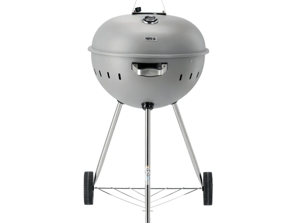 GRILL WĘGLOWY OKRĄGŁY 54CM SZARY