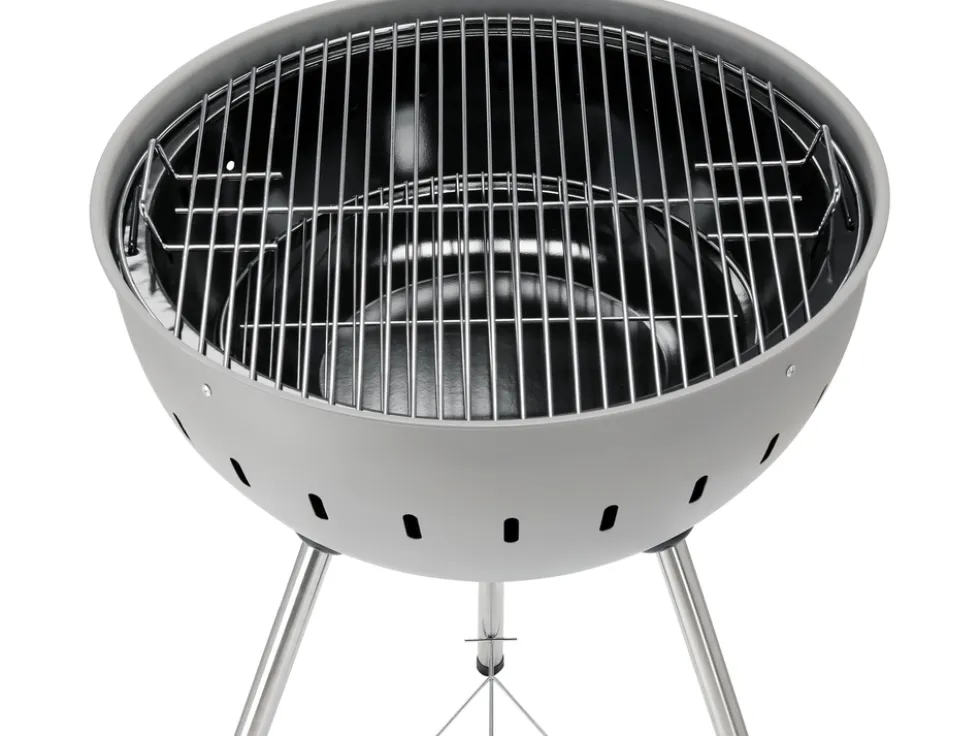 GRILL WĘGLOWY OKRĄGŁY 54CM SZARY