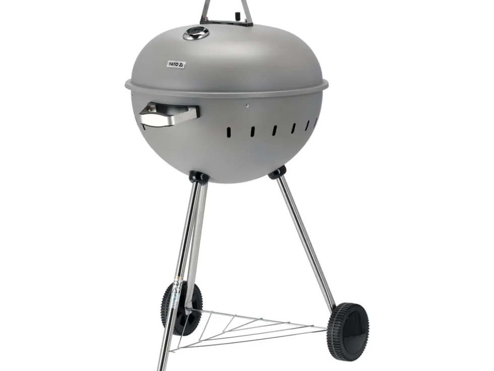 GRILL WĘGLOWY OKRĄGŁY 54CM SZARY