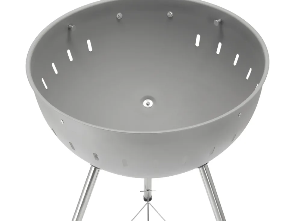 GRILL WĘGLOWY OKRĄGŁY 54CM SZARY