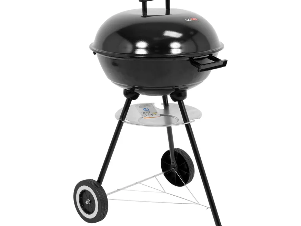 GRILL WĘGLOWY OKRĄGŁY Z POKRYWĄ, 41CM