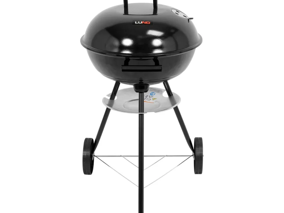 GRILL WĘGLOWY OKRĄGŁY Z POKRYWĄ, 41CM