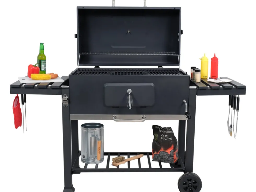 GRILL WĘGLOWY XXL ŻELIWNY RUSZT 78X42.5CM